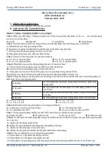 Đề cương ôn tập Học kì 2 Sinh học 10 năm 2024–2025 trường THPT Phạm Phú Thứ (Đà Nẵng)